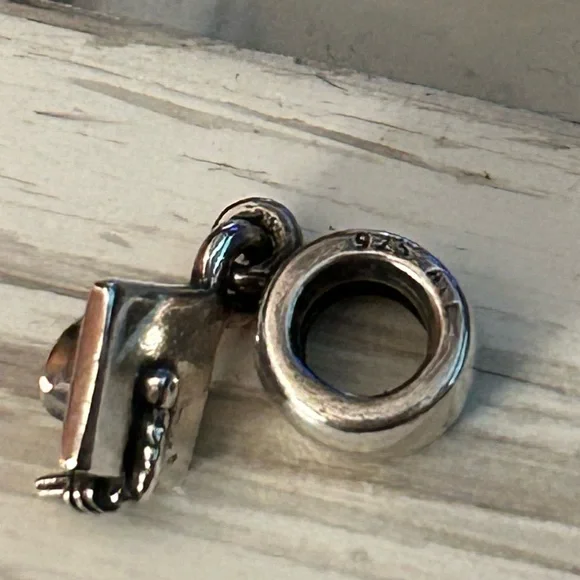 Authentic Retired Pandora Silver Graduation Hat Charm 790270 - Picture 5 of 5